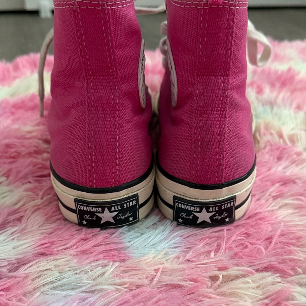 Chuck Taylor 70 Converse Pink Canvas High-Top Sneakers - Picture 6 of 8